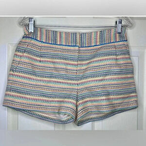 NEW NWT SHOSHANNA orange Blue Striped Multicolor Shorts Sz 2